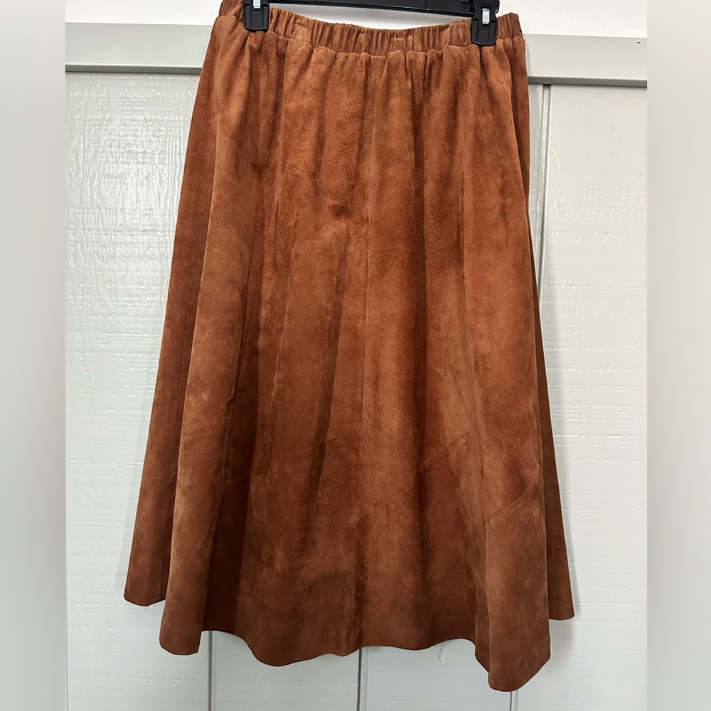 Saks Fifth Avenue Rich Brown A-Line Skirt